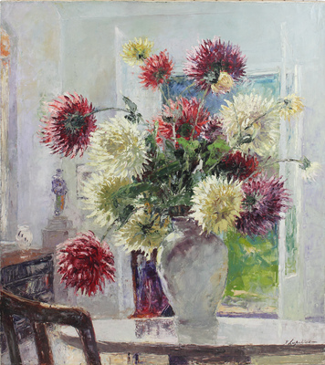 Натюрморт с хризантемами 